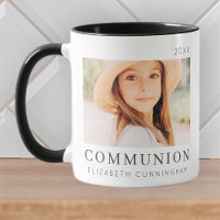 Simple Modern Chic Custom First Communion Photo