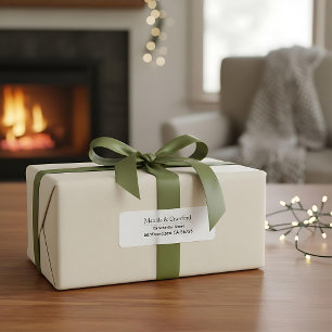 Simple modern chic elegant minimal return address