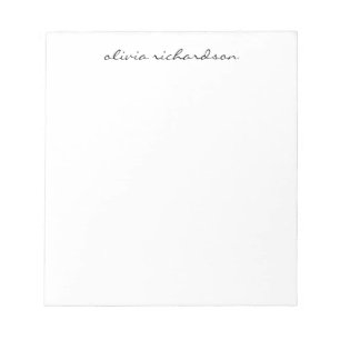 Simple Modern Chic Handwritten Professional Script Notepad
