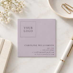 Simple Modern Chic Lilac Square Professional Logo  Business Card