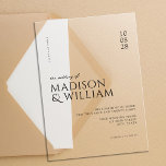 Simple Modern Chic Wedding Acrylic Invitations<br><div class="desc">Modern wedding invitation featuring elegant chic design and minimalist style.</div>