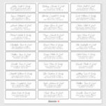 Simple Modern Chic Wedding Guest Names Address<br><div class="desc">Composed of simple sans serif and modern serif typography. These elements are simple,  elegant,  and modern. This has 30 stickers. 
 
 This is designed by White Paper Birch Co. exclusive for Zazzle.
 
 Available here:
 http://www.zazzle.com/store/whitepaperbirch</div>