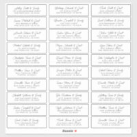 Simple Modern Chic Wedding Guest Names Address