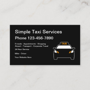 Simple Modern City Taxi Service Business Card