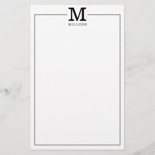 Simple Modern Classic Family Name Monogram 