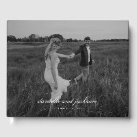 Simple Modern Classic Script Full Photo Wedding