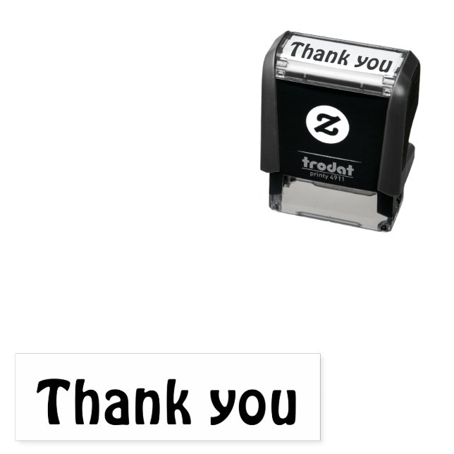 Simple Modern Classic Thank You Font Self-inking Stamp (In Situ)