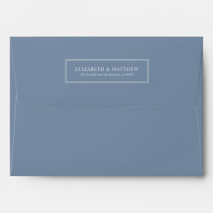 Simple Modern Classic Wedding Return Address Envelope