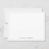 Simple Modern Classy personalized Stationery Note  Card (Front)