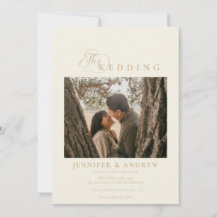 Simple Modern Classy   Photo Wedding Invitation