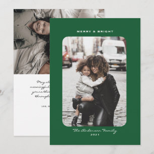 Simple modern clean Christmas holiday photo cards