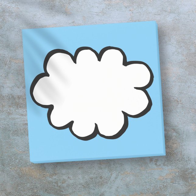 Simple Modern Cloud Think Bubble Post-it Notes (Cute Simple Modern Cloud Think Bubble Post-it Notes)