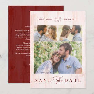 Simple Modern Collage Wedding Couple 3 Photos