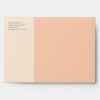 Simple Modern Colour Block Apricot Cream Wedding