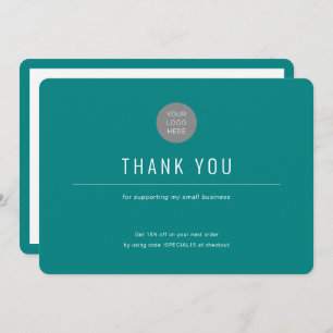 Simple-Modern-Coloured background-Business Thank Y Thank You Card