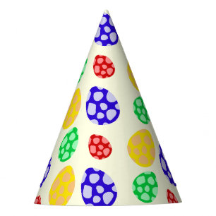 Simple Modern colourful dino egg birthday party Hat