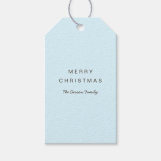 Simple Modern Colourful Light Blue Christmas  Gift Tags