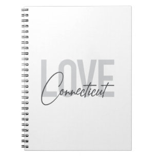 Simple, modern, cool design Love Connecticut Notebook