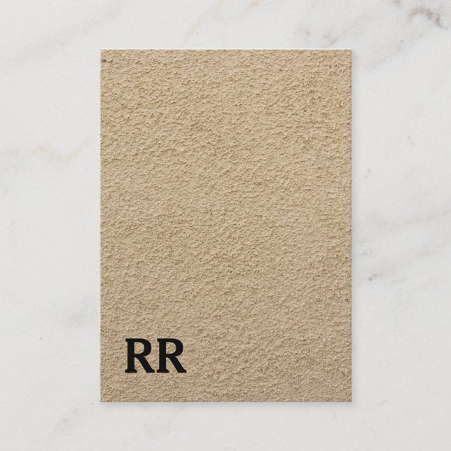 Simple Modern Cool Kraft Paper Black Monogram Business Card (Front)