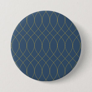 Simple, modern, cool, trendy curvy, wavy lines 3 inch round button