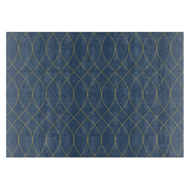 Simple, modern, cool, trendy curvy, wavy lines cutting board (Front)