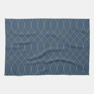 Simple, modern, cool, trendy curvy, wavy lines kitchen towel