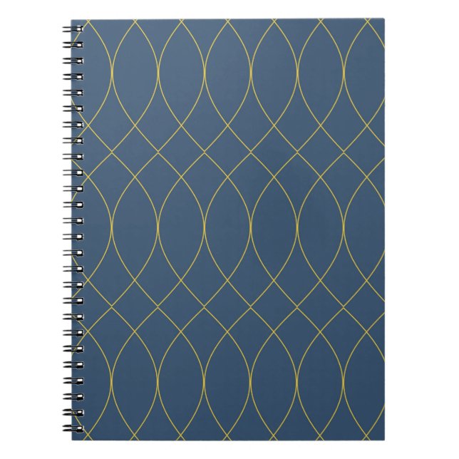 Simple, modern, cool, trendy curvy, wavy lines notebook (Front)