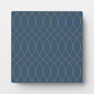 Simple, modern, cool, trendy curvy, wavy lines plaque
