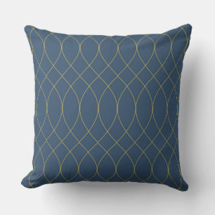 Simple, modern, cool, trendy curvy, wavy lines throw pillow