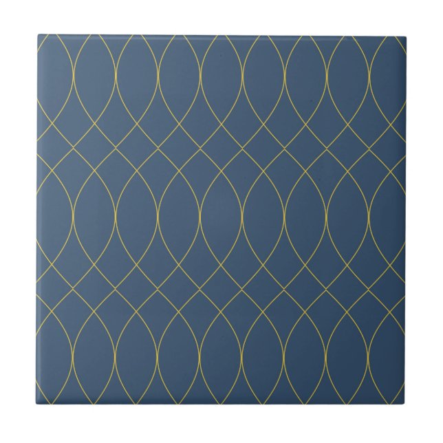 Simple, modern, cool, trendy curvy, wavy lines tile (Front)