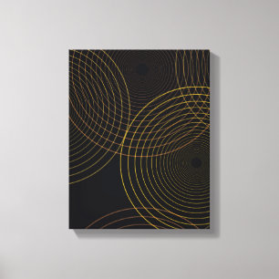 Simple, modern, cool, trendy thin line circles canvas print