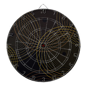 Simple, modern, cool, trendy thin line circles dartboard