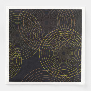 Simple, modern, cool, trendy thin line circles napkin