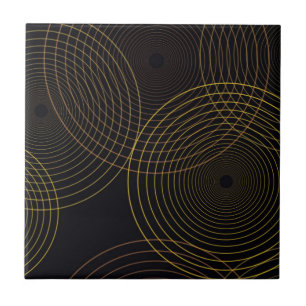 Simple, modern, cool, trendy thin line circles tile