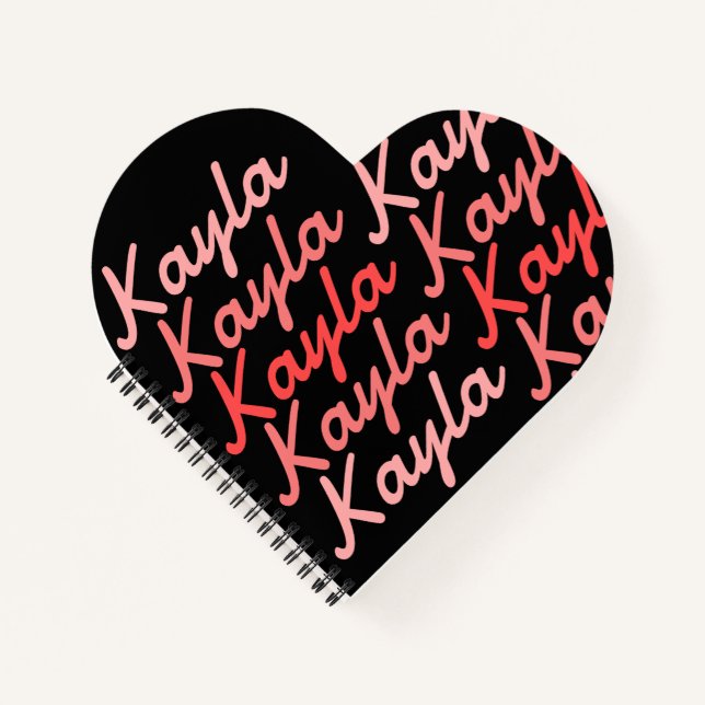 Simple Modern Cool Typography Name  Notebook (Front)