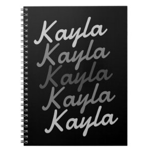 Simple Modern Cool Typography Name  Notebook