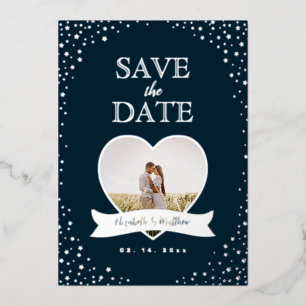 Simple Modern Couple Photo Wedding Save The Date