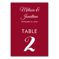 Simple modern crimson red elegant wedding