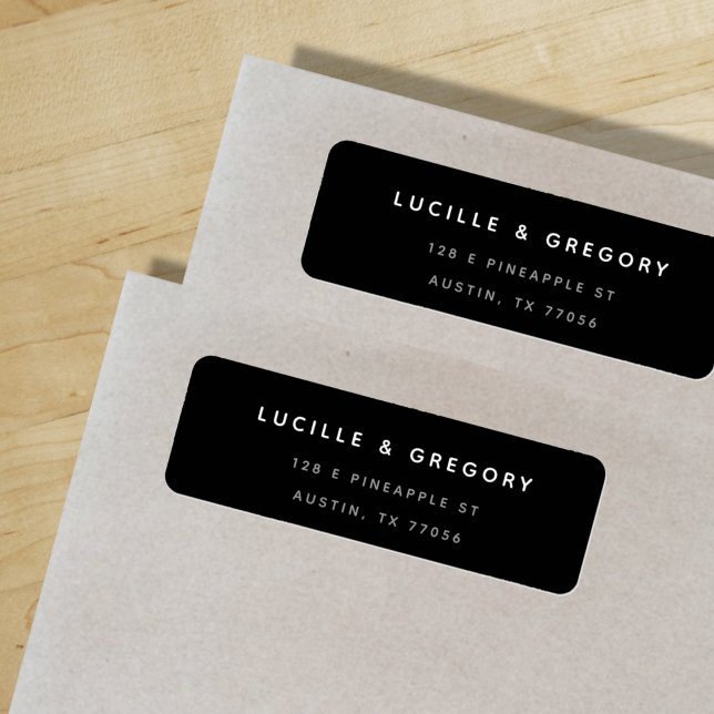 Simple Modern Custom Black Return Address (Creator Uploaded)