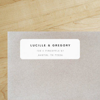 Simple Modern Custom Minimalistic Return Address