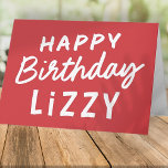 Simple Modern Custom Non-Photo Birthday Greeting Card<br><div class="desc">Design is modern and simple. Add a the birthday celebrant's name</div>