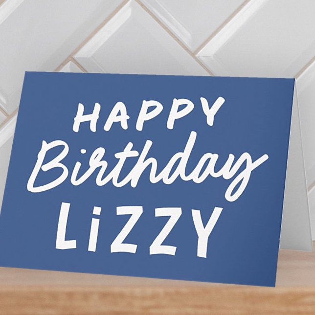 Simple Modern Custom Non-Photo Birthday Greeting Card (Creator Uploaded)