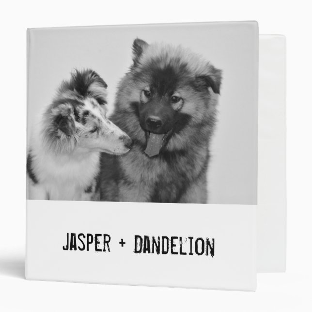 Simple, Modern Custom Pet or People Photo Binder (Front/Inside)