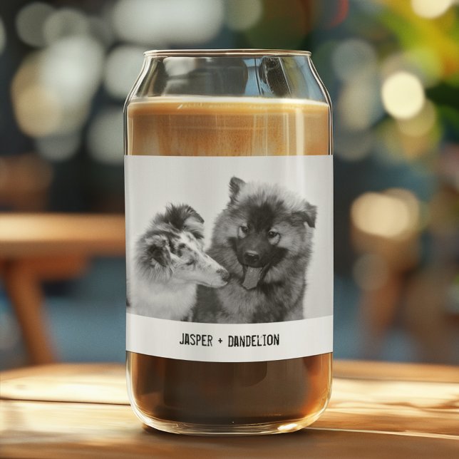 Simple, Modern Custom Pet or People Photo Can Glass (Creator Uploaded)