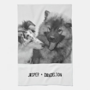 Simple, Modern Custom Pet or People Photo Kitchen Towel