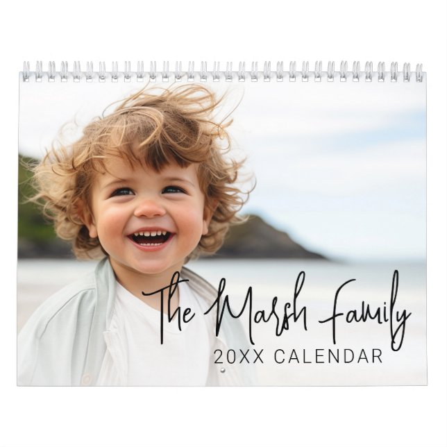 Simple Modern Custom Photo - 14 Picture Calendar (Cover)