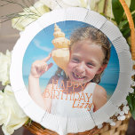 Simple Modern Custom Photo Birthday Greeting Balloon<br><div class="desc">Design is modern and simple. Add a custom photo of the birthday celebrant and add his/her name</div>