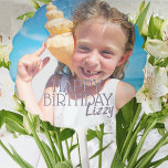 Simple Modern Custom Photo Birthday Greeting Balloon<br><div class="desc">Design is modern and simple. Add a custom photo of the birthday celebrant and add his/her name</div>