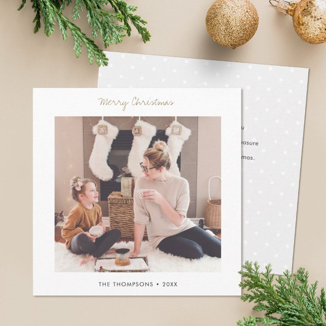 Simple Modern Custom Photo Christmas Card Template (Creator Uploaded)