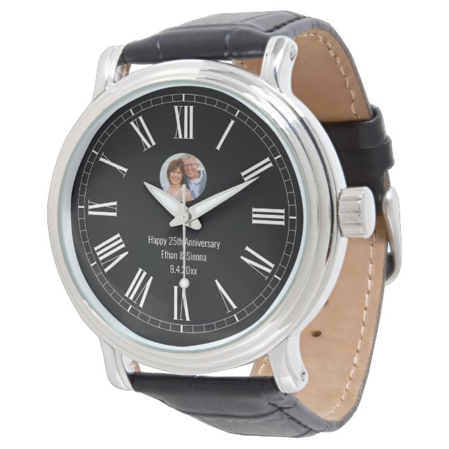 Simple modern custom photo watch (Angled)